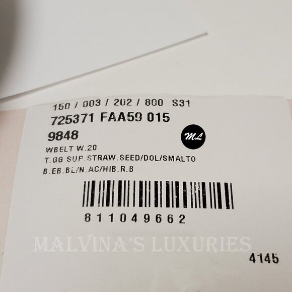 GUCCI BELT GG SUPREME CANVAS STRAWBERRY ENAMEL BUCKLE w DOUBLE G sz 100 / 40 - Picture 11 of 12